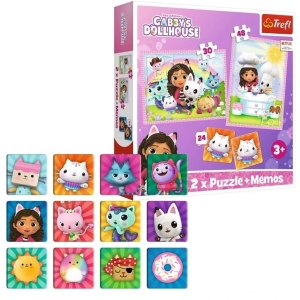 Puzzle G�bin�in kouzeln� dome�ek 2v1 + pexeso