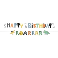 Girlanda Dino Roars "Happy Birthday" 2 kusy