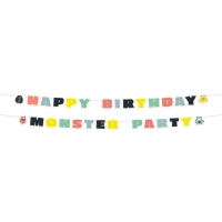 Girlanda Monster "Happy Birthday" 2 kusy