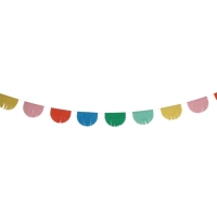 Girlanda půlkruhové třásně Retro multicolor 6 m