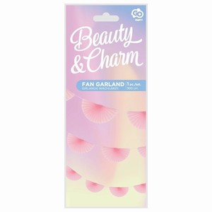 GIRLANDA rozetky růžová 300cm