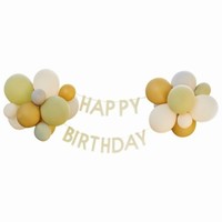 Girlanda s balónky Jungle "Happy birthday" 24ks - 1,5m