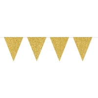 Girlanda vlaječková  zlatá 6 m