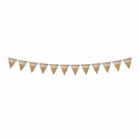 Girlanda vlaječková kraftová Bílá krajka 225 cm