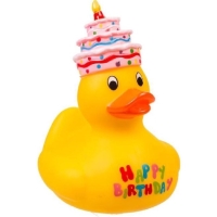 Gumová kachnička Happy Birthday 10 cm