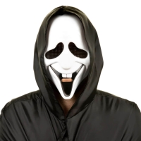 Halloweenská maska bílý duch 25,5x17cm