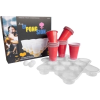 Hra Beer Pong s 22 kelímky a 4 míčky z plastu