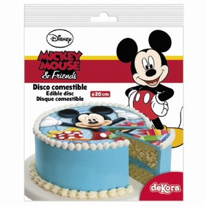 Fondnov list na dort Mickey a ptel 20 cm - bez cukru