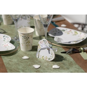 Jmenovky srdcové Green Wedding 10 x 3 x 9 cm 6 ks