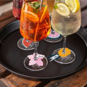 Jmenovky na skleničky Summer Let´s Party 6 ks