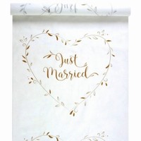 KOBEREC se zlatým nápisem Just Married