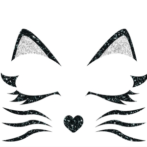 Tetovačky na obličej Kočka 20x20 cm