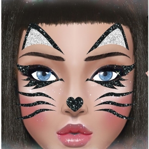 Tetovačky na obličej Kočka 20x20 cm