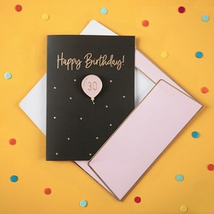 KARTIČKA s broží Happy Birthday 30