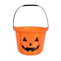 Kbelíček Halloweenský oranžový