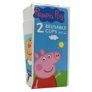 Kelmek plastov opakovan pouiteln Peppa Pig 230 ml 2 ks