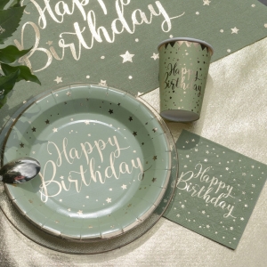 Kelmky HB olivov se zlatm npisem a hvzdikami 270 ml 10 ks