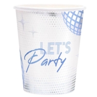 Kelímky papírové Lets Party bílé 220ml 6ks