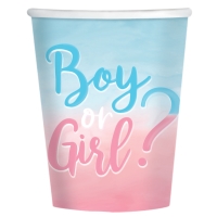 Kelímky papírové "Boy or Girl" 250 ml 8 ks