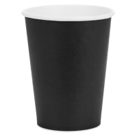 Kelímky papírové černé 250 ml 6 ks