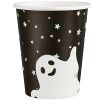 Kelímky papírové halloweenský duch 220ml 6 ks