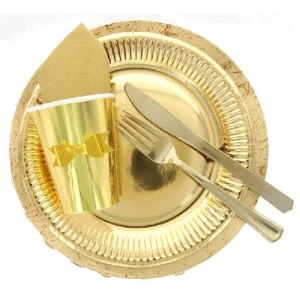 Kelímky papírové metalické zlaté 270ml 10ks