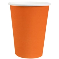 Kelímky papírové oranžové 250 ml 10 ks