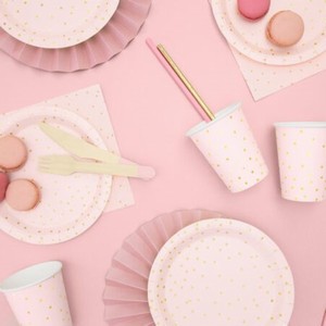 Kel�mky r��ov� se zlat�mi punt�ky 260ml 6 ks