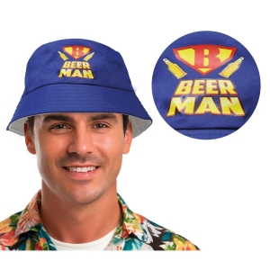 Klobouk Beer Man modrý