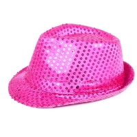 Klobouk Neon,s flitry, r��ov�