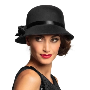 Klobouk černý Charleston