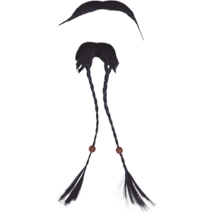 Pirátský černý knírek s kozí bradkou