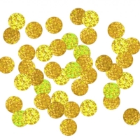 Konfety fóliové holografické zlaté 1,5 cm 18 g