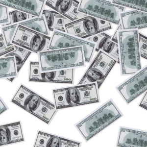 Konfety vyst�elovac� dolary 30 cm