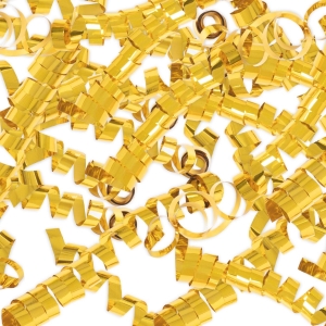 Konfety vyst�elovac� metalick� zlat� stuhy, 60 cm