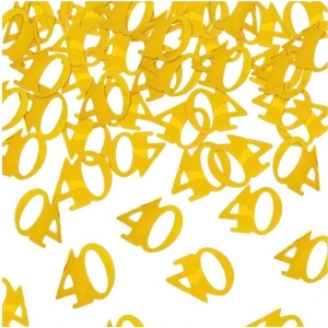 Konfety vystelovac slovka "40" metalick zlat 40cm