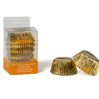 Košíčky na cupcakes metalické zlaté 60 ks