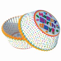 Košíčky na muffiny Happy Birthday multicolor 50 ks