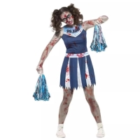 Kostým dámský Zombie roztleskávačka modrá vel. S