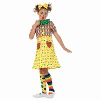 Kostým dívčí klaun, vícebarevný vel.S