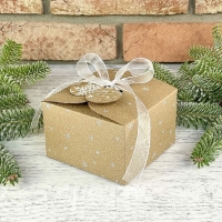 Krabička vánoční dárková Baňky 11 x 11 x 7 cm 8 ks