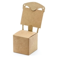 Krabičky kraftové se jmenovkou Židlička 5 x 5 x 13,5 cm 10 ks