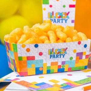 Krabiky na chipsy Block party 15 x 6 cm 3 ks