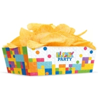 Krabičky na chipsy Block party 15 x 6 cm 3 ks