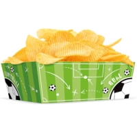 Krabičky na chipsy Fotbal 15 x 6 cm 3 ks