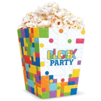 Krabičky na popcorn Block party 8,5 x 12,5 cm 6 ks