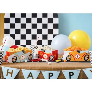 Krabiky na oberstven a popcorn Cars 7,5 x 7,5 x 17 cm 3 ks