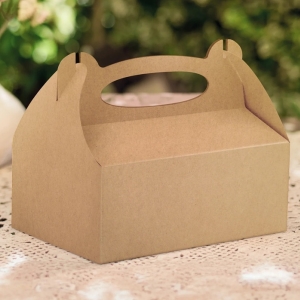 Krabi�ka na v�slu�ku kraftov� 19 x 14 x 9 cm 10 ks