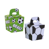 Krabičky s uchem Fotbal 6 x 6 x 10,5 cm 6 ks