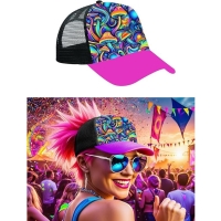 Kšiltovka "psychotická" barevná
